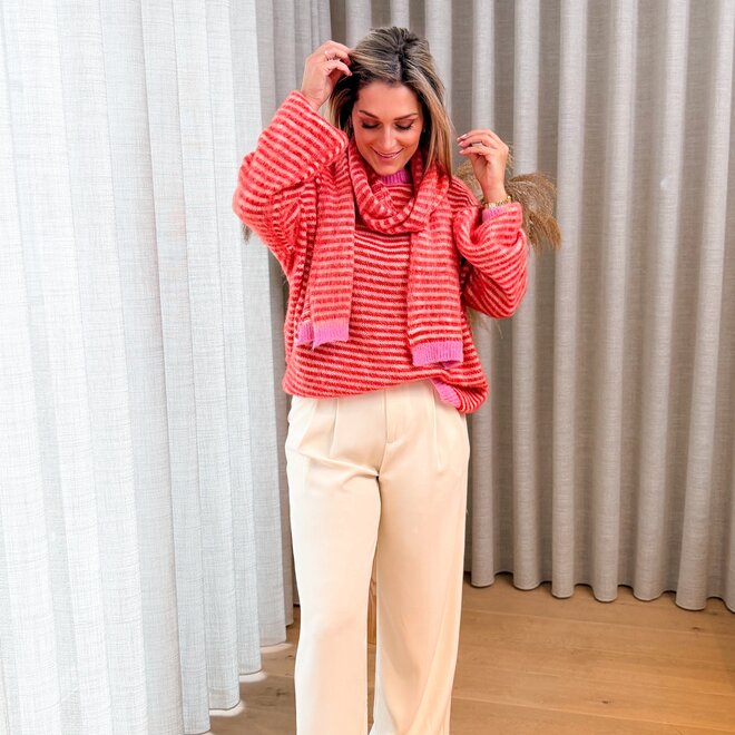Cozy Season Pull Coral-Pink