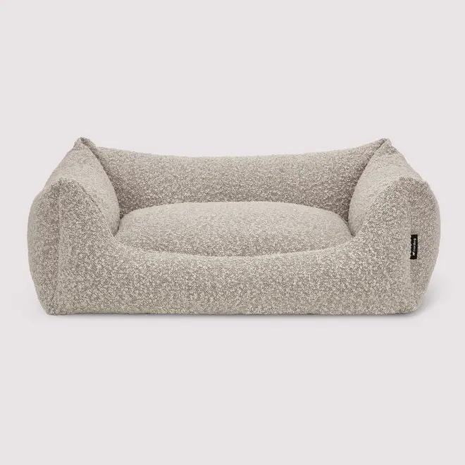 Billy dog bed in taupe bouclé