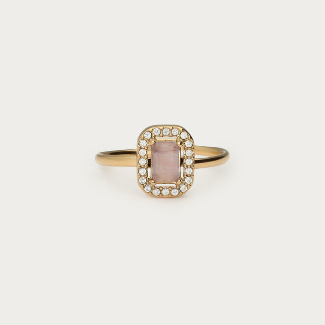 Vintage ring licht roze