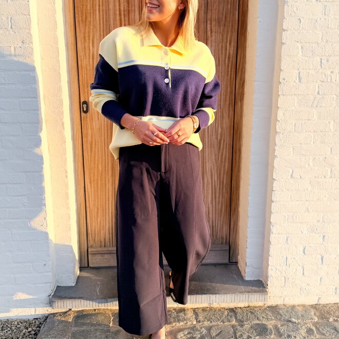 Coastline polo yellow/blue