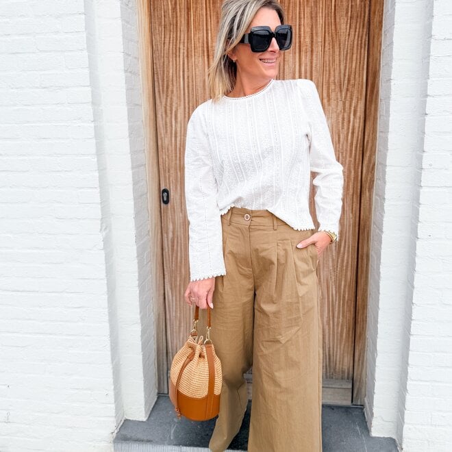 The wide trench khaki