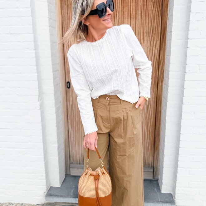 The wide trench khaki