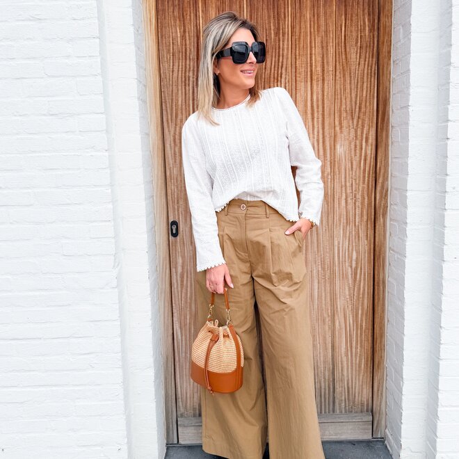 The wide trench khaki