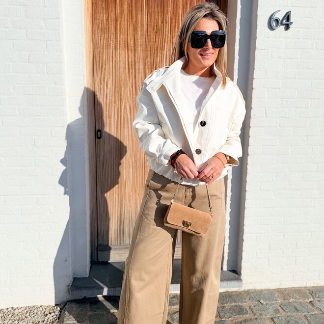 Breeze shape trench pants camel