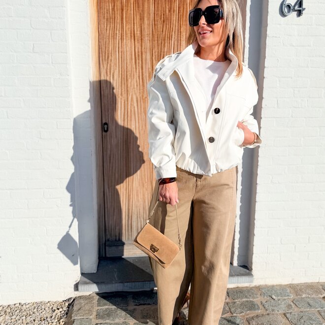 Breeze shape trench pants camel