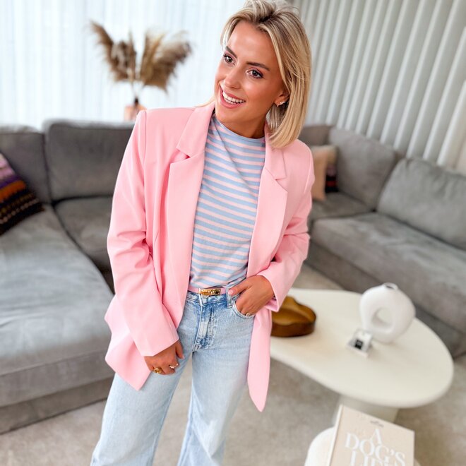 Blush & butter blazer pastel pink