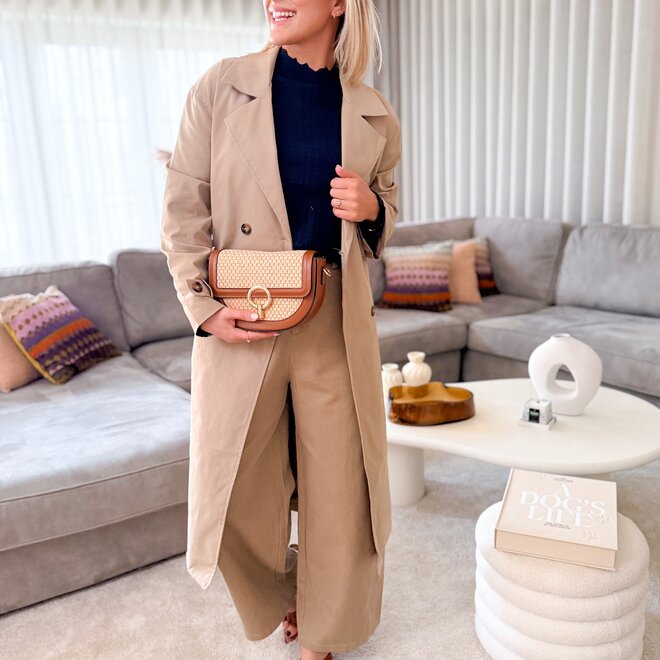 Breeze shape trench pants camel