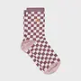Billy check cotton blush socks