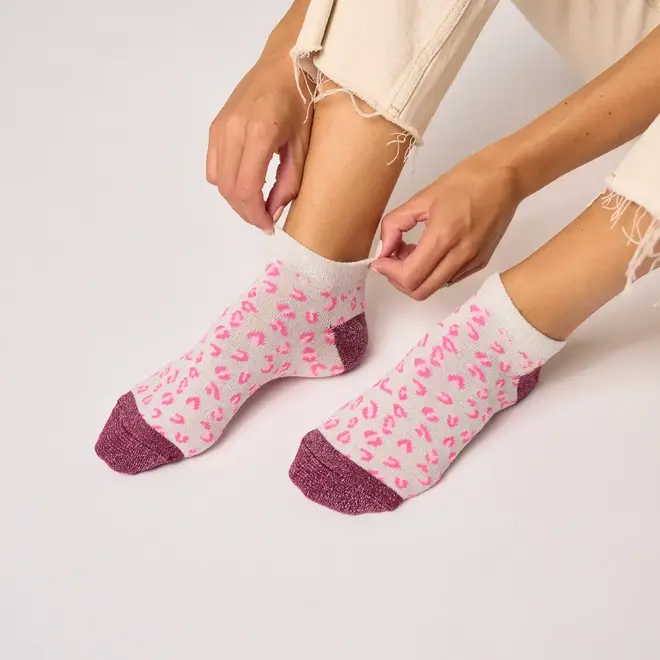 Billy leopard ankle socks