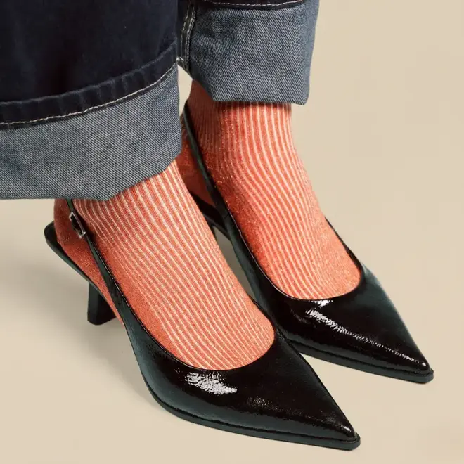 Klue glitter lurex socks strawberry