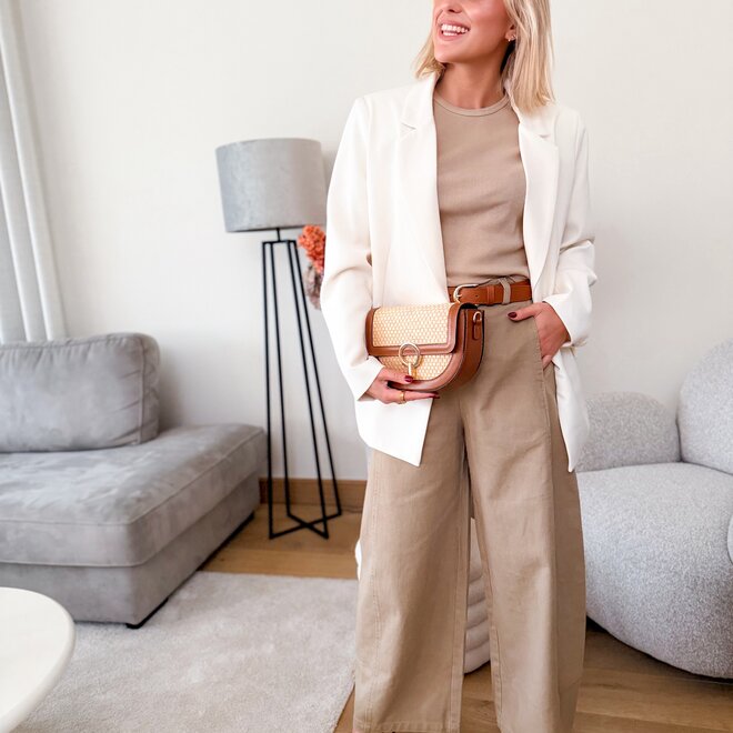 Breeze shape trench pants camel