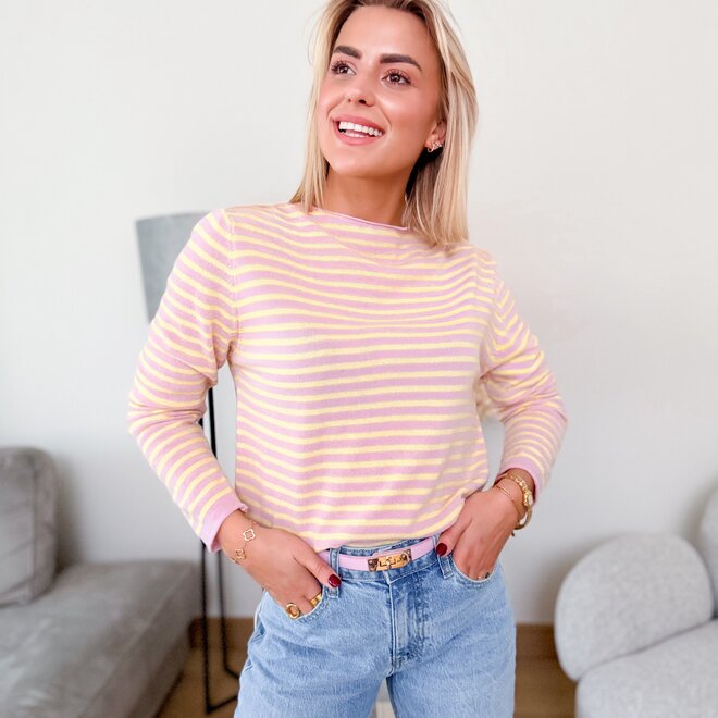 The breakline pull cashmere yellow/pink