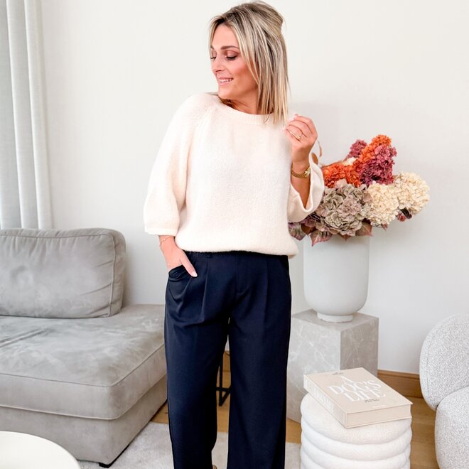 Streamline trouser ecru