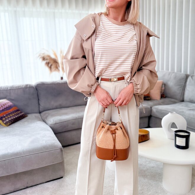 Flow fit pants beige