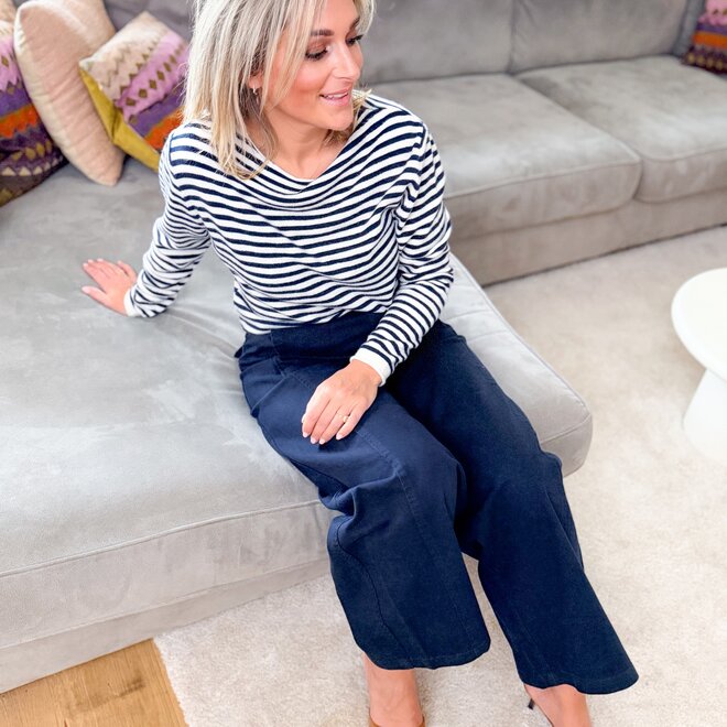 Breeze shape trench pants marine