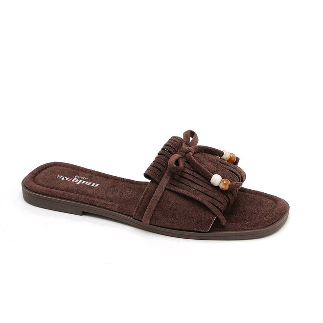 Fringe for you slipper brown