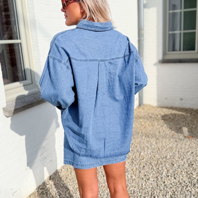 The denim duo blouse
