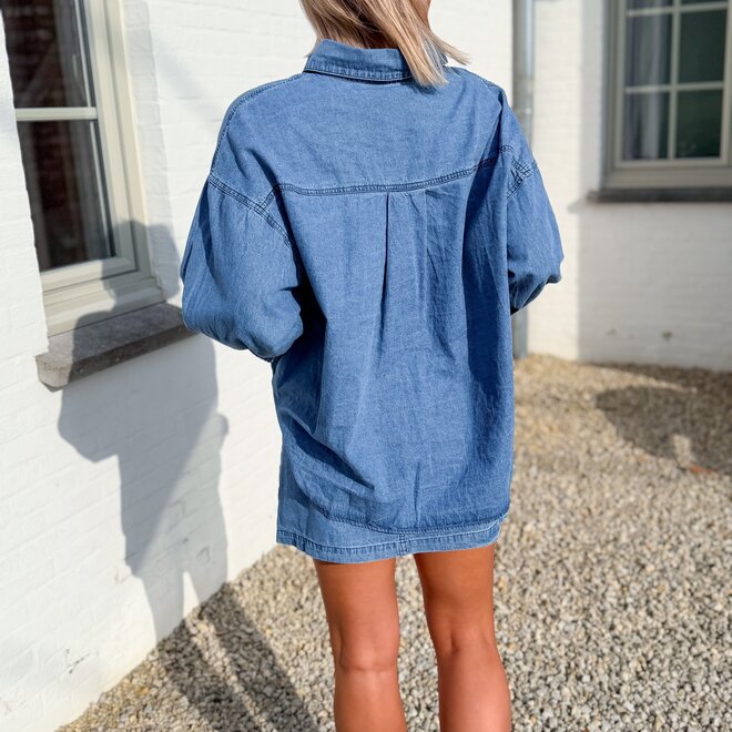 The denim duo blouse