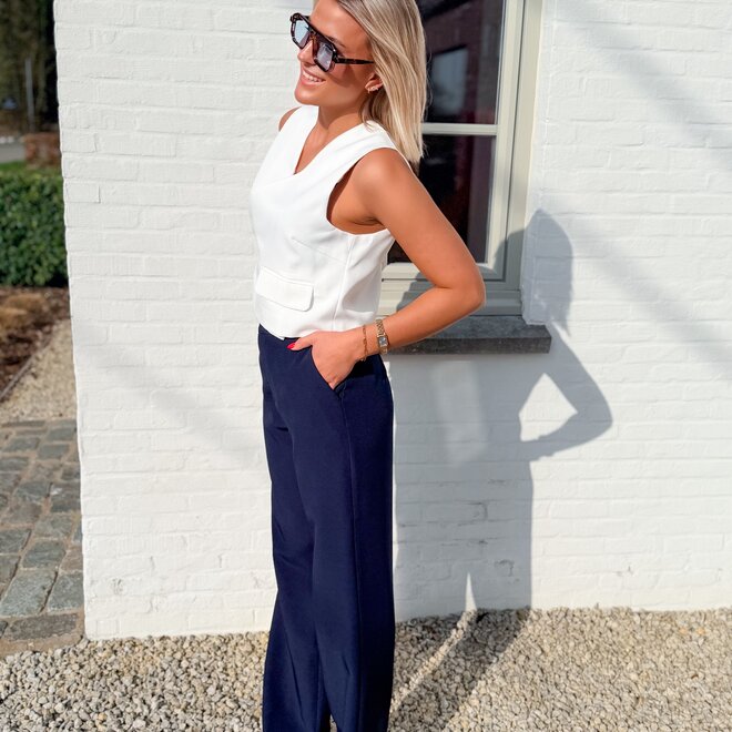 To the point trouser marine