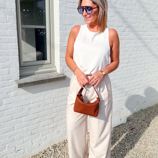 Flow fit pants sand