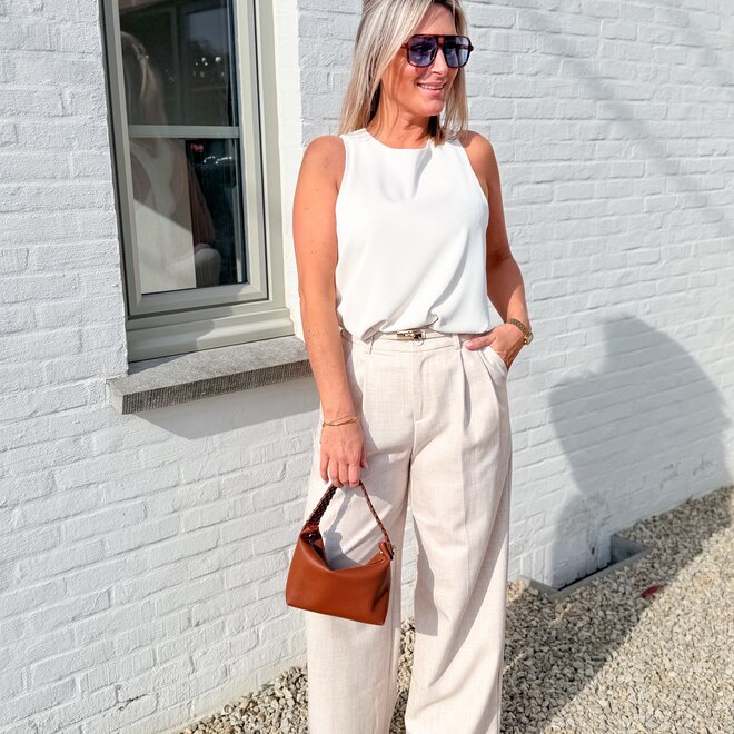 Flow fit pants sand