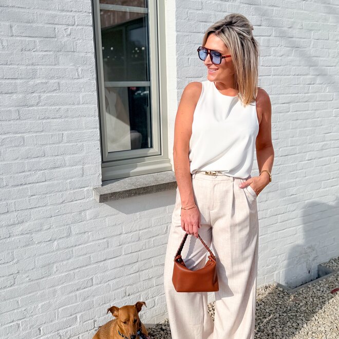 Flow fit pants sand