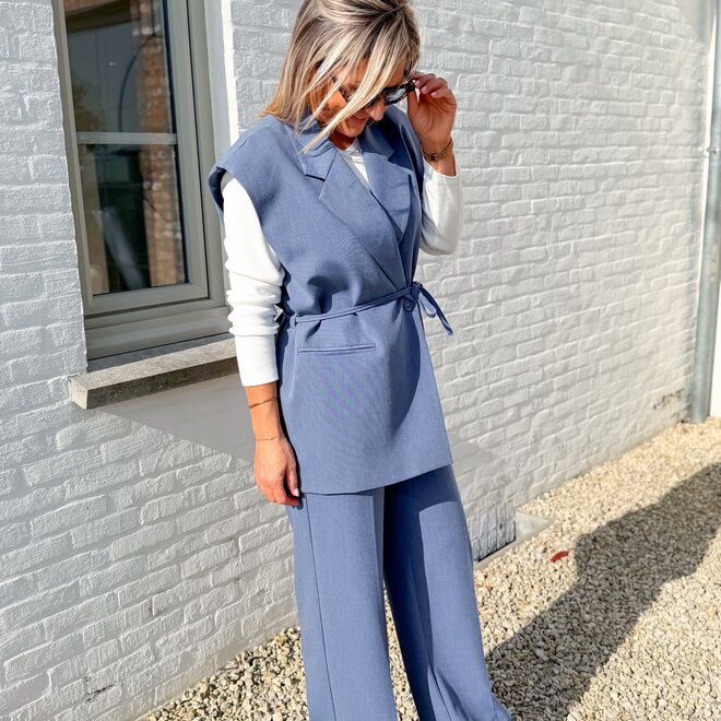 The frame sleevless vest blue