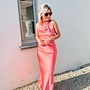 Light twisted dress corail
