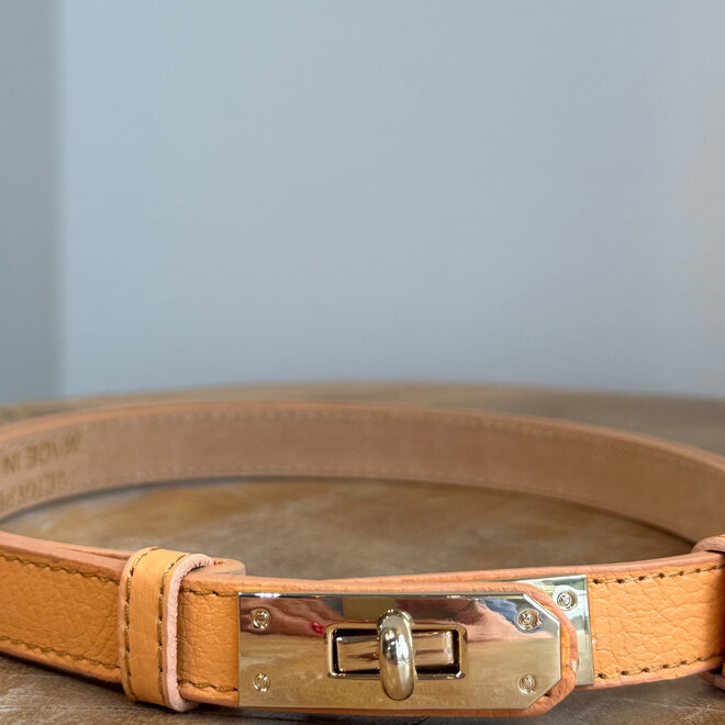 Verstelbare riem Leer peach