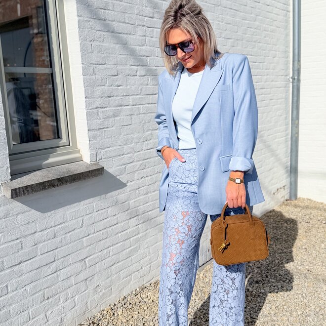 Leonne lace pants blue