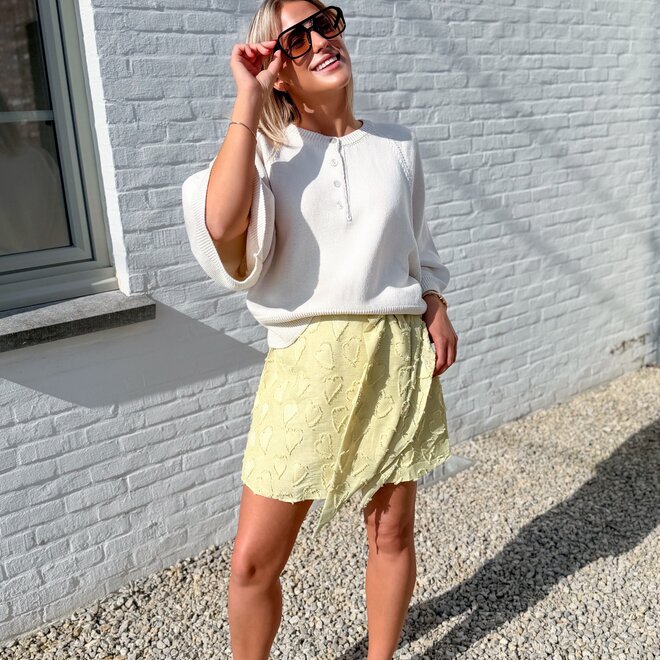 Wrap mini skirt green