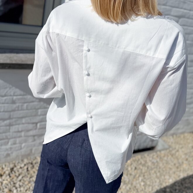 The button white hemdje