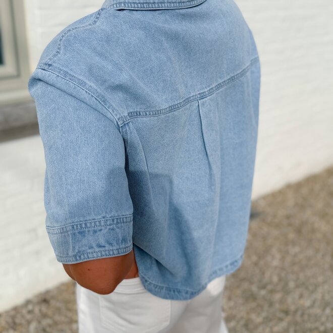 Denim half sleeve shirt