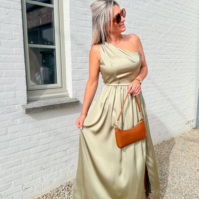 Aura satin look dress