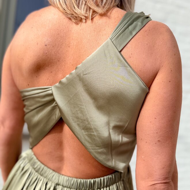 Aura satin look dress