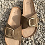 Suede sandal khaki