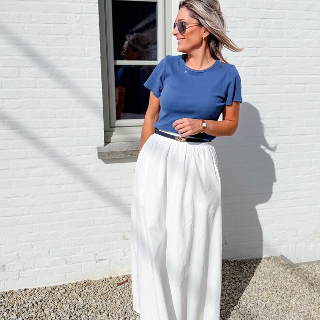 Flowy Breeze Skirt White