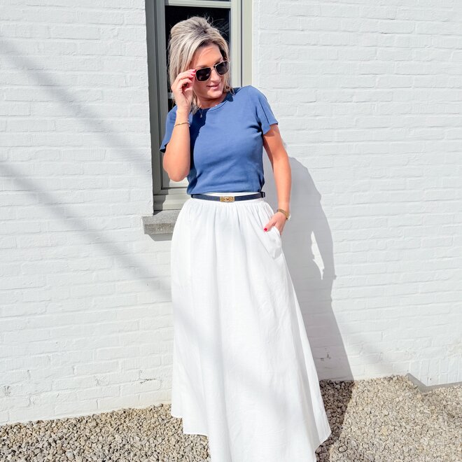 Flowy Breeze Skirt White