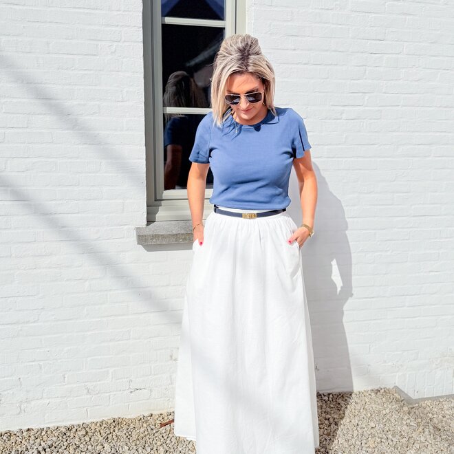 Flowy Breeze Skirt White