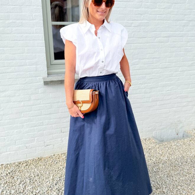 Flowy Breeze Skirt Navy