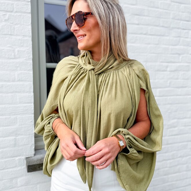 Halter blouse olive