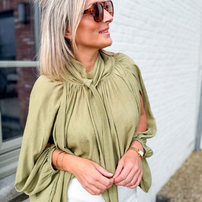 Halter blouse olive