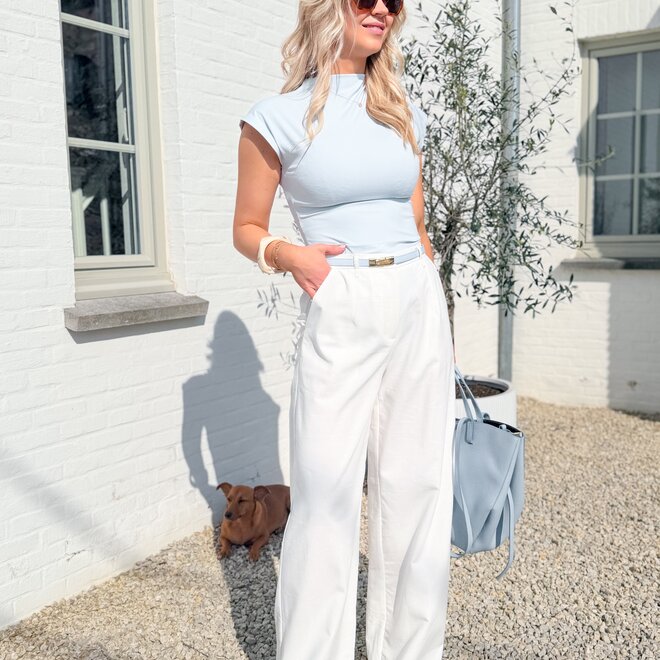 Linen blend pants
