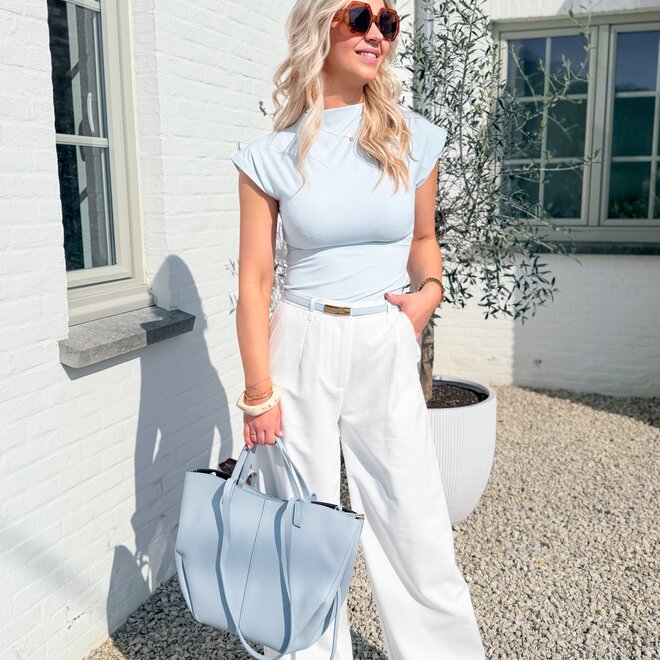 Linen blend pants