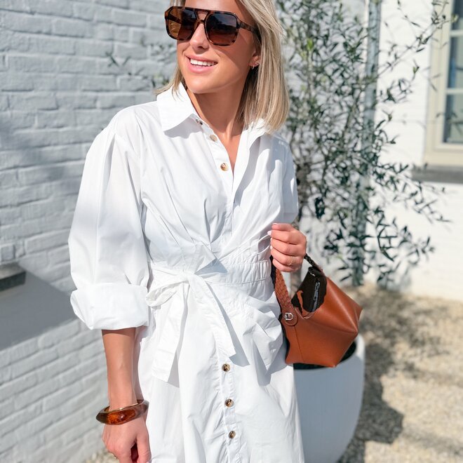 Wrapped shirt dress
