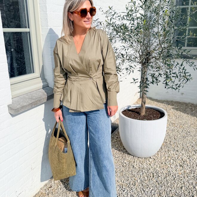 Airy form hemdje khaki