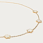 Minimalistische ketting met parelmoer bloemen