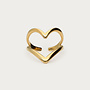Bold statement ring with large heart