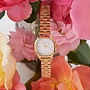 Vintage hexagon watch with a link bracelet