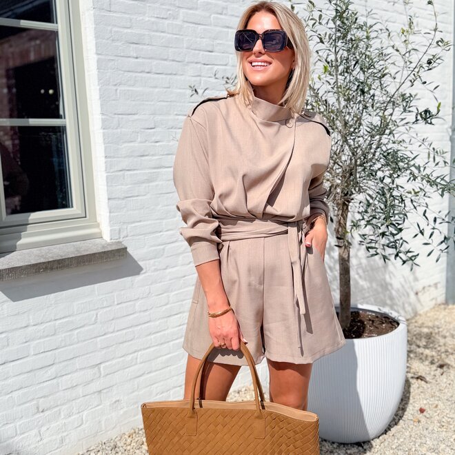 Fresh day playsuit taupe